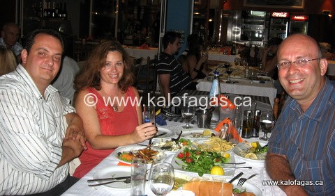 Myself dining with Kosta and Cheryl