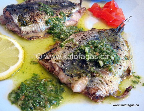 Grilled Sardine Fillets With Chips | Kalofagas.ca