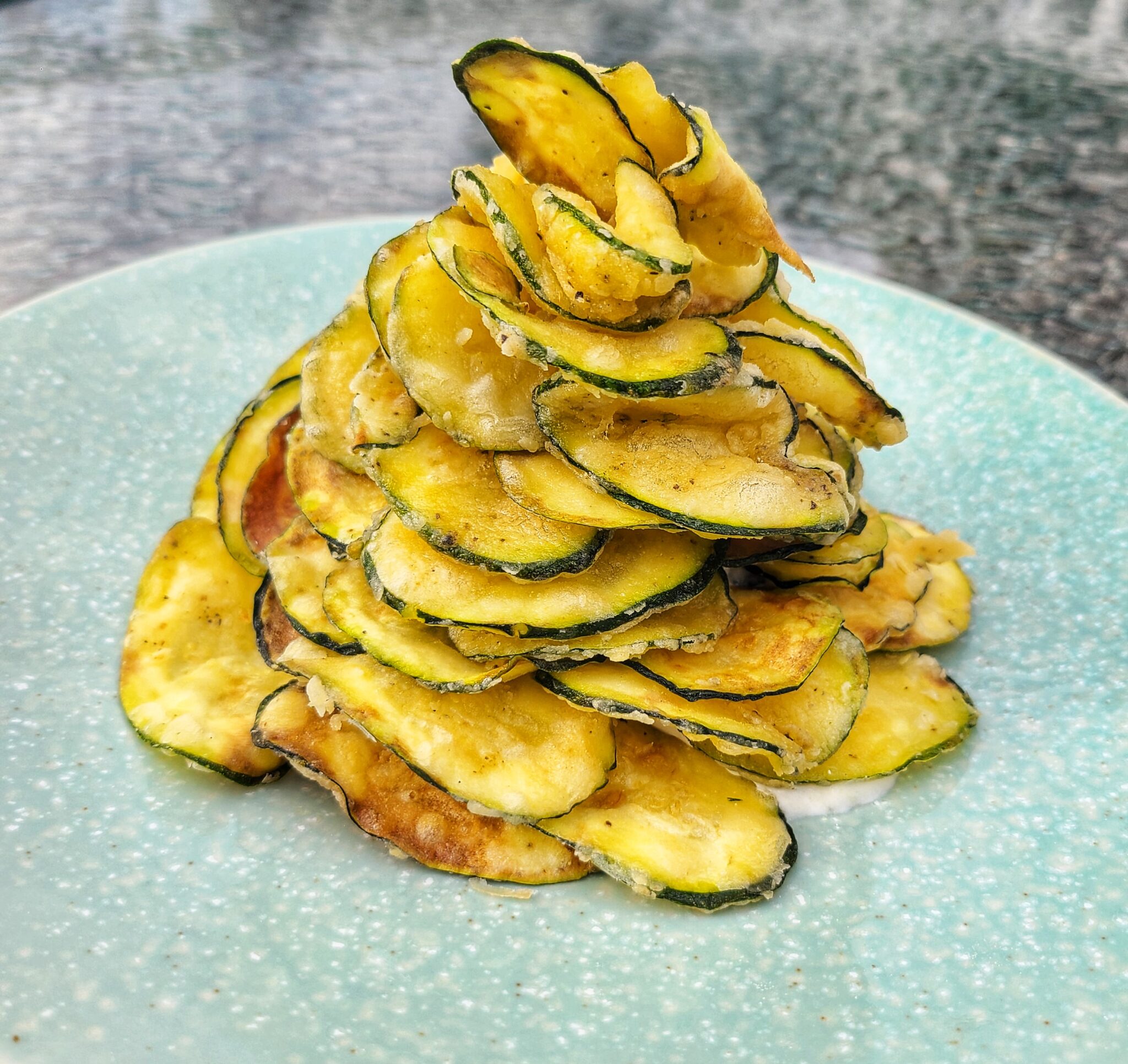 Fried Zucchini Tower With Tzatziki | Kalofagas.ca