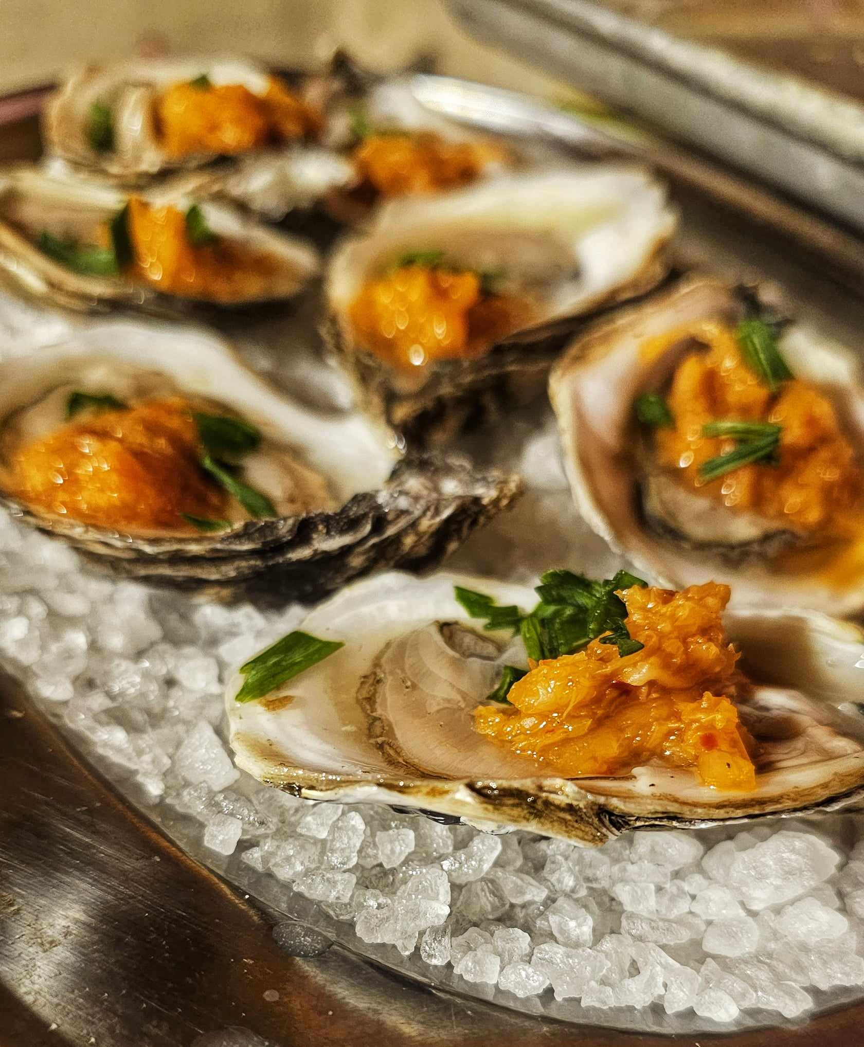 Oysters With Kimchi Mignonette | Kalofagas.ca